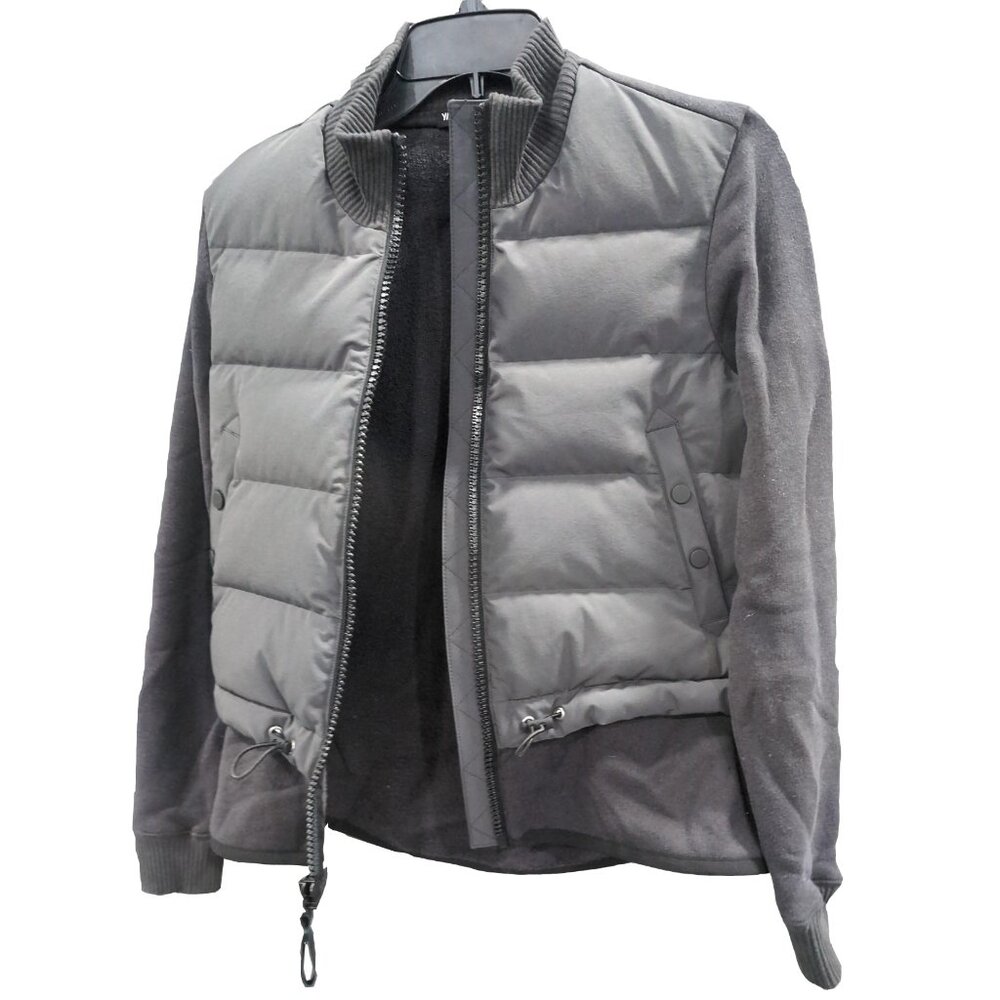 James Perse x Yosemite Mixed Media Jacket Full Zip Puffer Vest Grey Size 1= XS S
